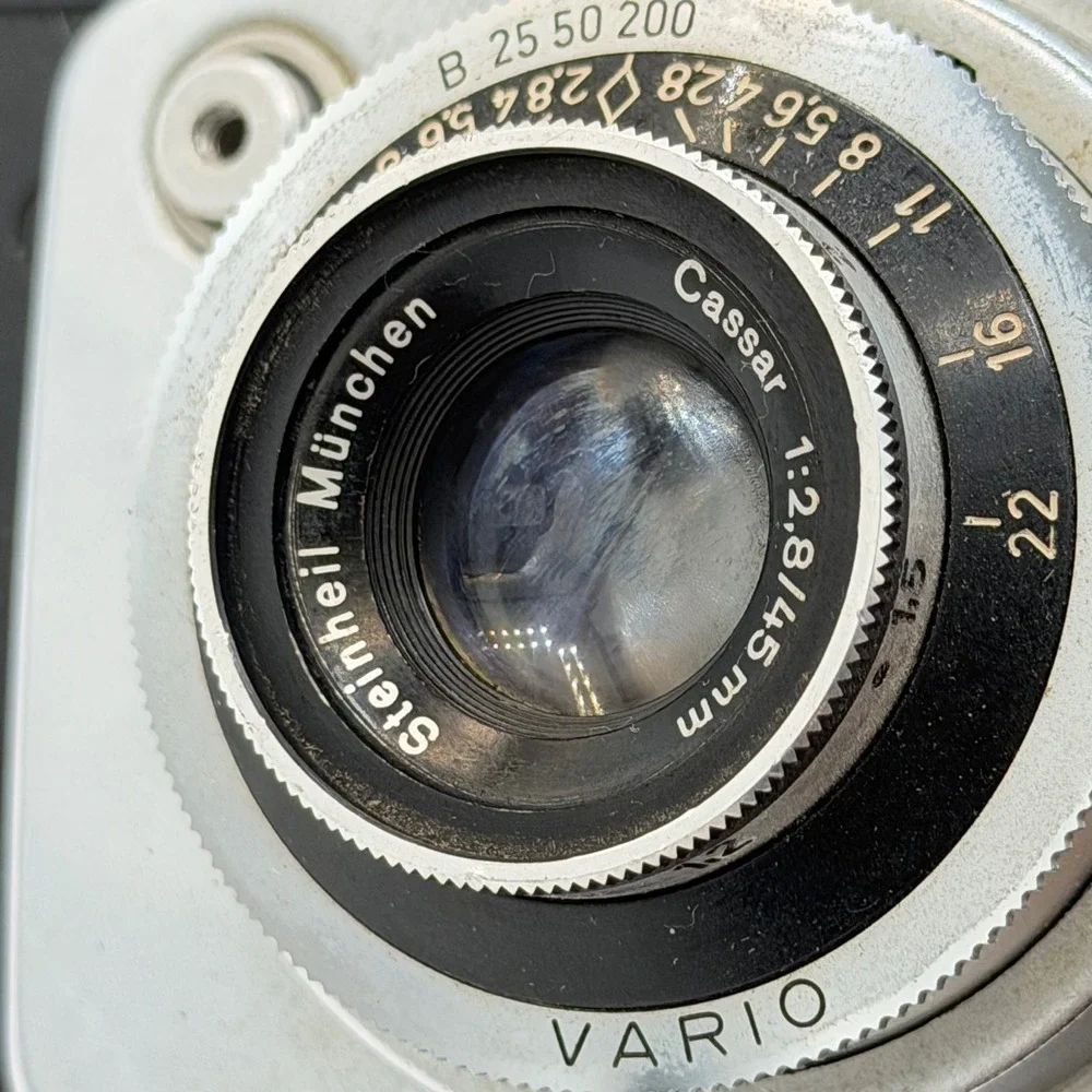 Vintage Ilford Sportsman 35mm Film Camera Steinheil Munchen Cassar 45mm 2.8 Lens